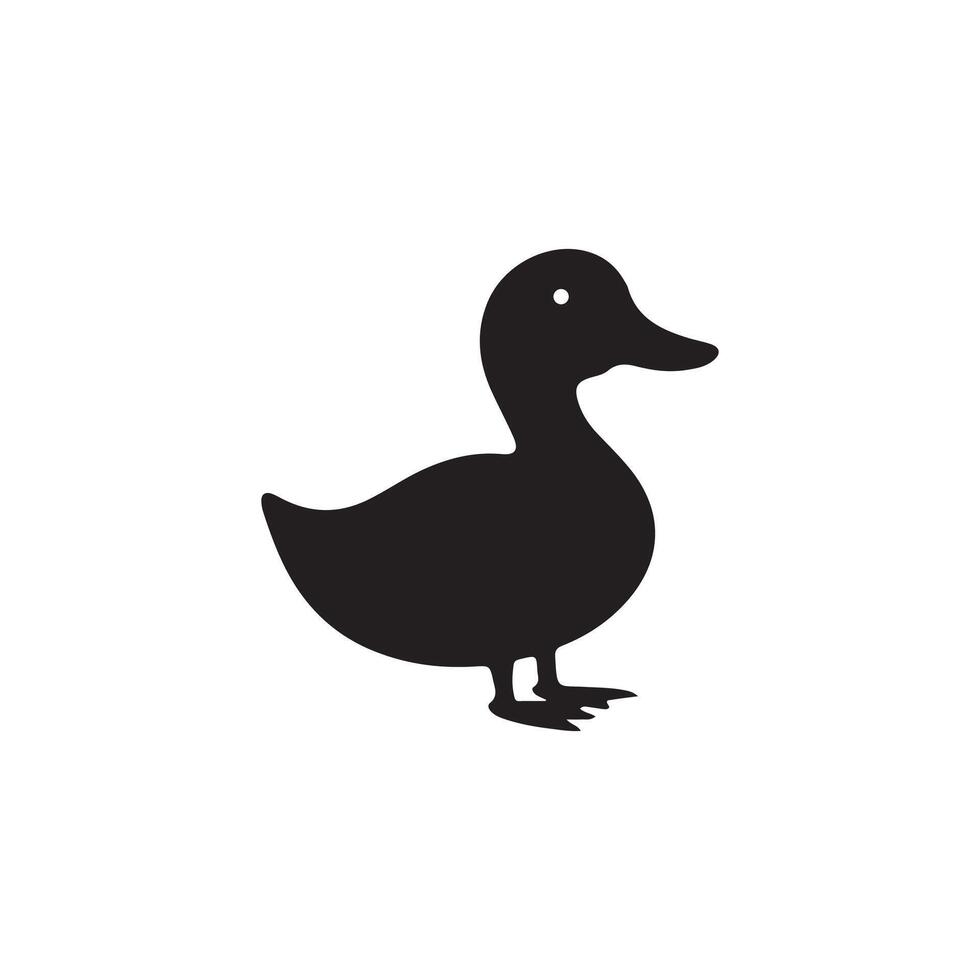 New Modern Duck Silhouette Style with background vector