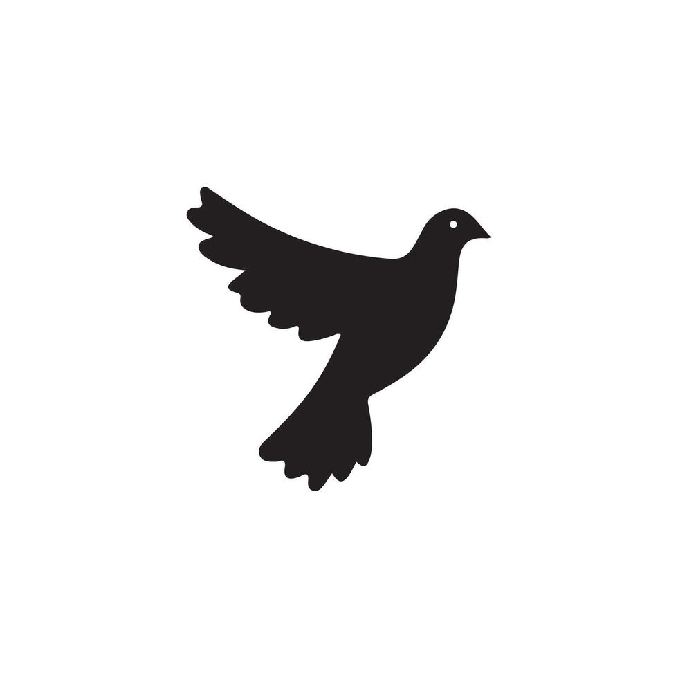 Creative Modern simple Dove silhouette Style with white vector