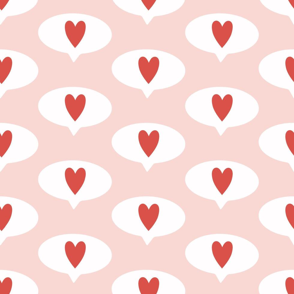 Simple heart seamless pattern.Red and pink. Valentine's day with colorful hearts. Endless ornament with hearts for Valentine's Day. Red and pink. Suitable for gift wrap or greeting card. vector