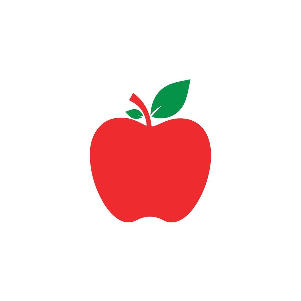 Creative simple Apple silhouette Style with white Background vector