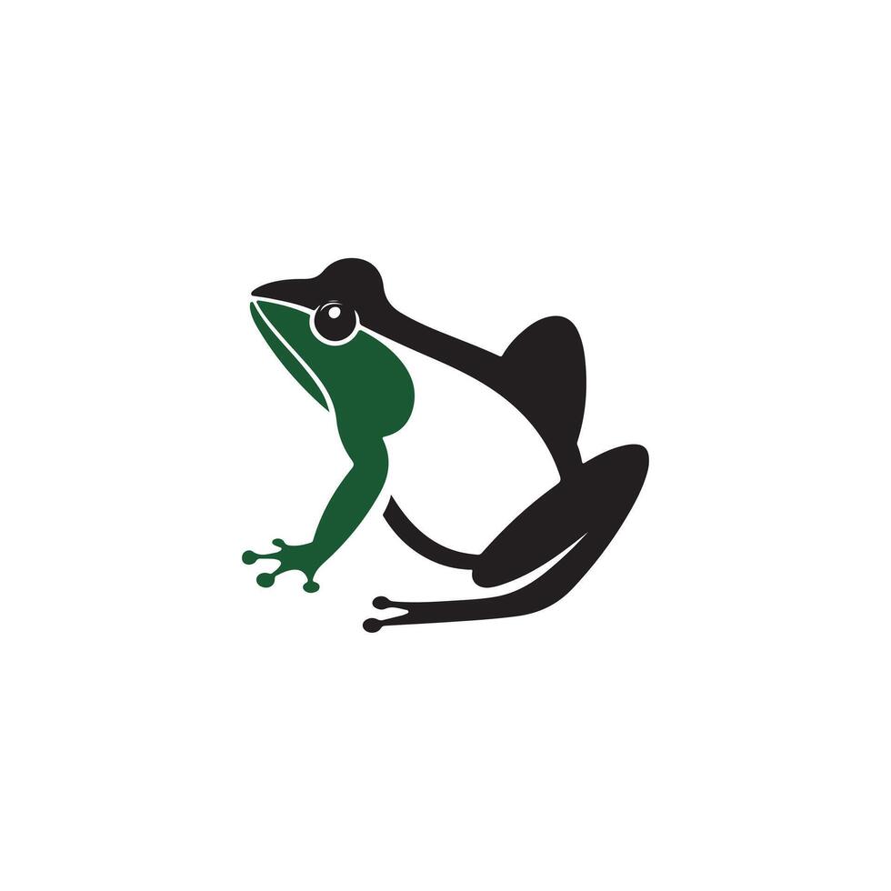 New Frog silhouette Style white background vector