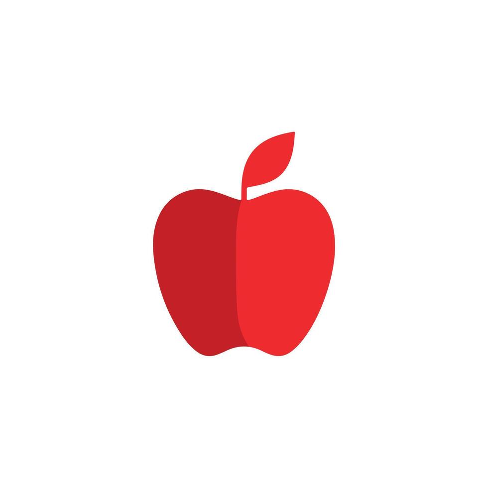 Creative simple Apple silhouette Style with white Background Design vector