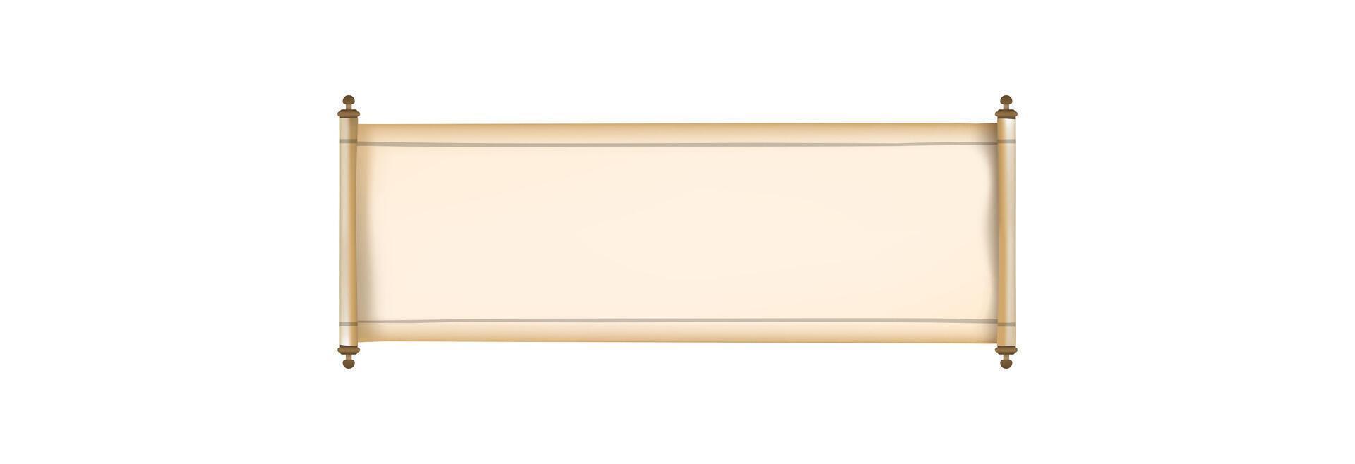 Ancient papyrus scroll. vector