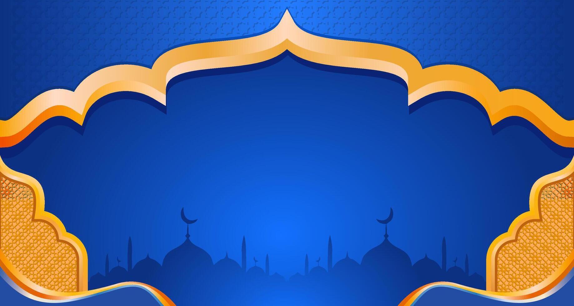 Blue Orange Islamic Pattern Background Islamic Pattern Background vector