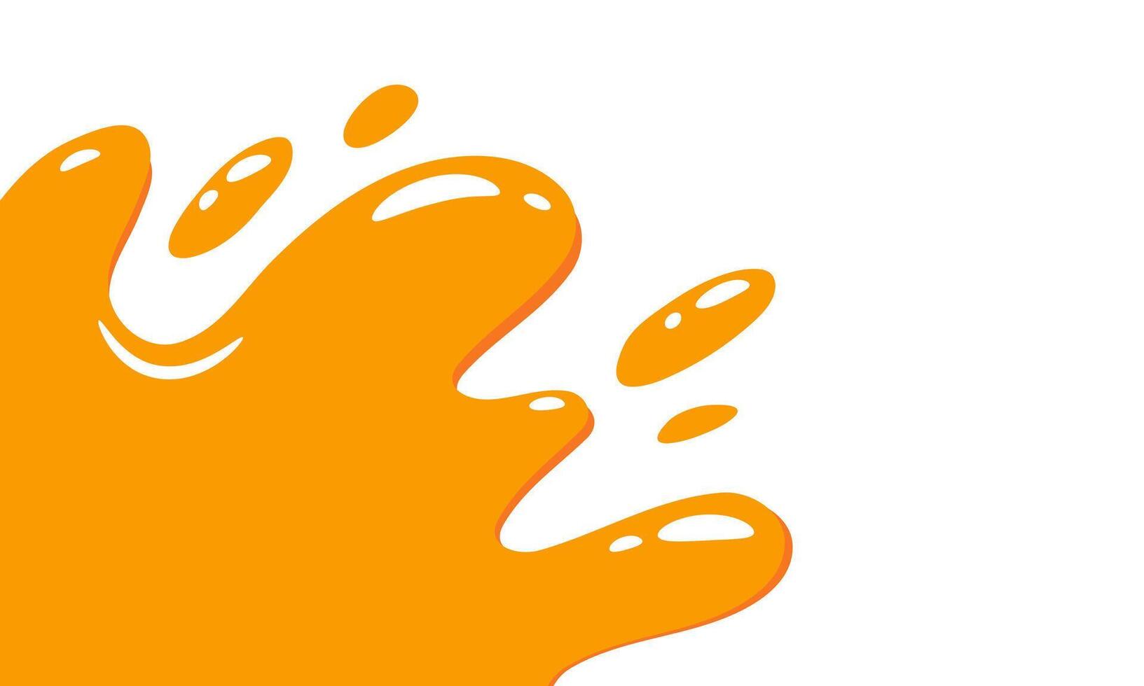 Liquid Caramel Splash. Orange Pineapple Juice Splash. Mango Juice Splash. Cartoon Style Liquid Illustration. vector