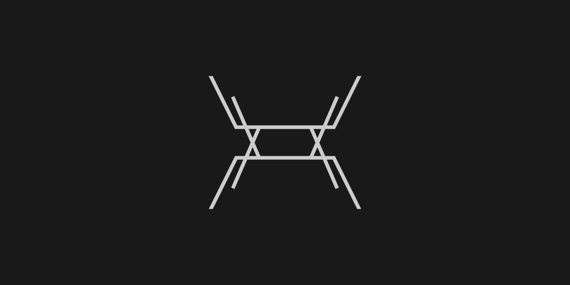 Modern and sophisticated initial X logo design vector