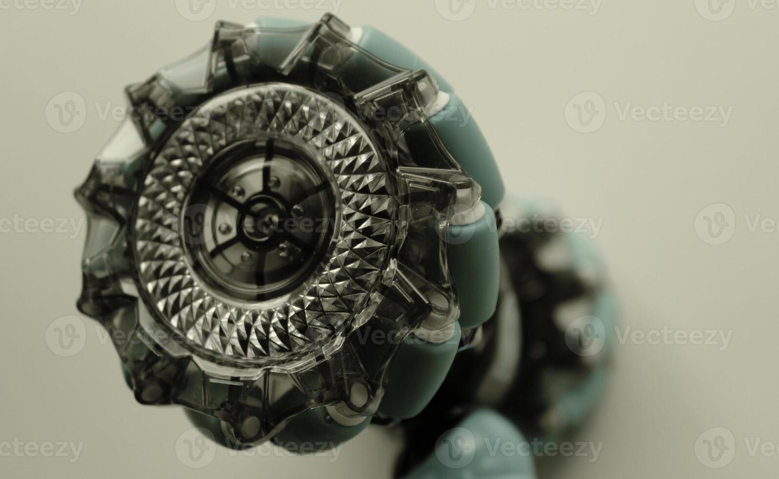 Robotic Style Wheels Concept Stock Photo. Circle Mechanism Part Background photo