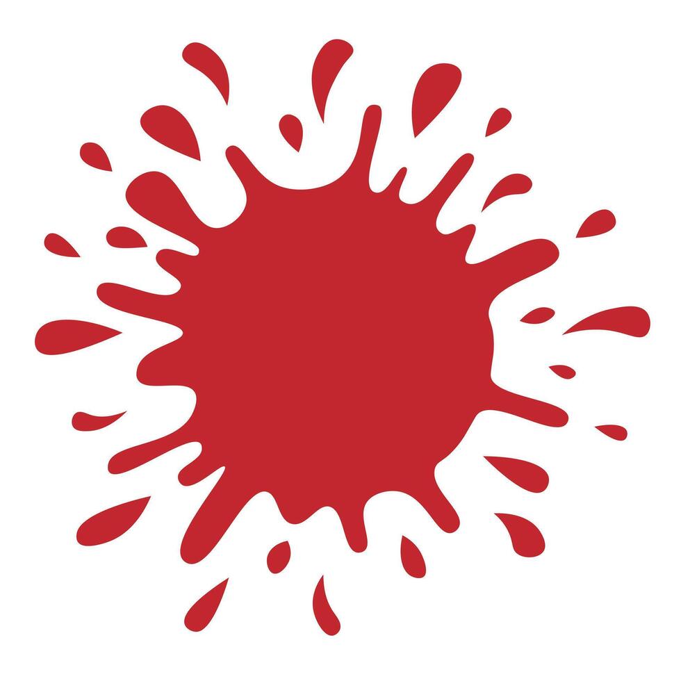Abstract red splash paint isolated on white background for advertising and promotion vector