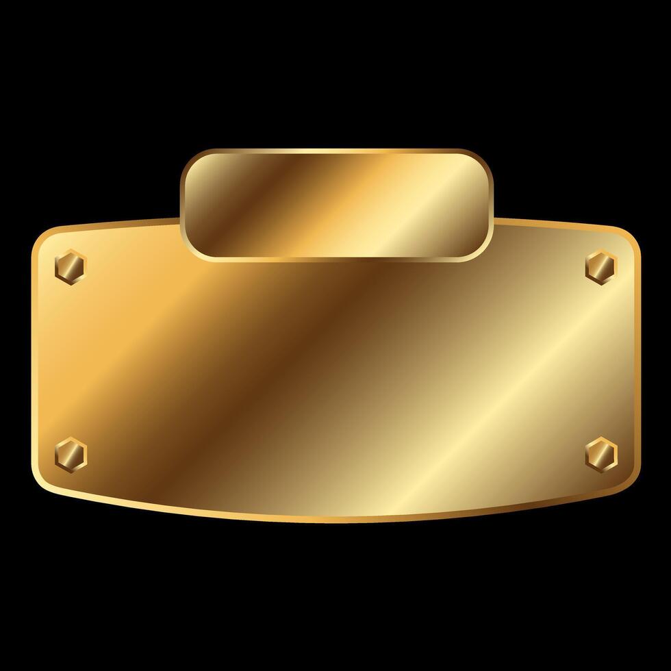 Premium golden badge and emblem banner design vector