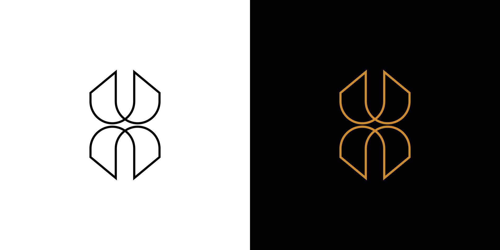 Unique and modern initial X logo design vector