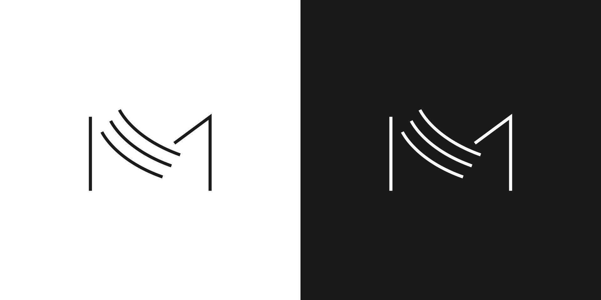 Unique and modern M nest logo design vector
