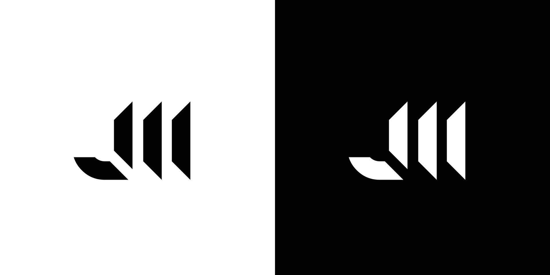 Modern and cool JM logo design vector