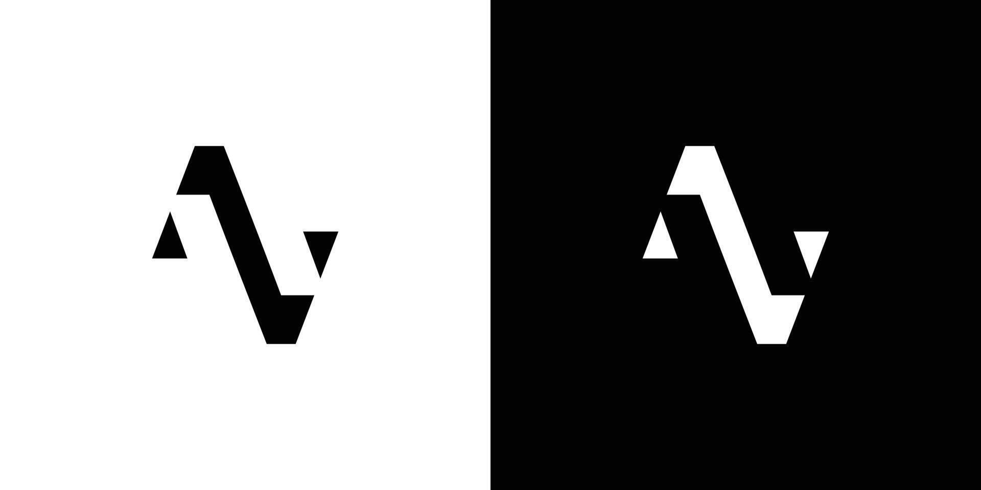 Unique and modern initial AV logo design vector