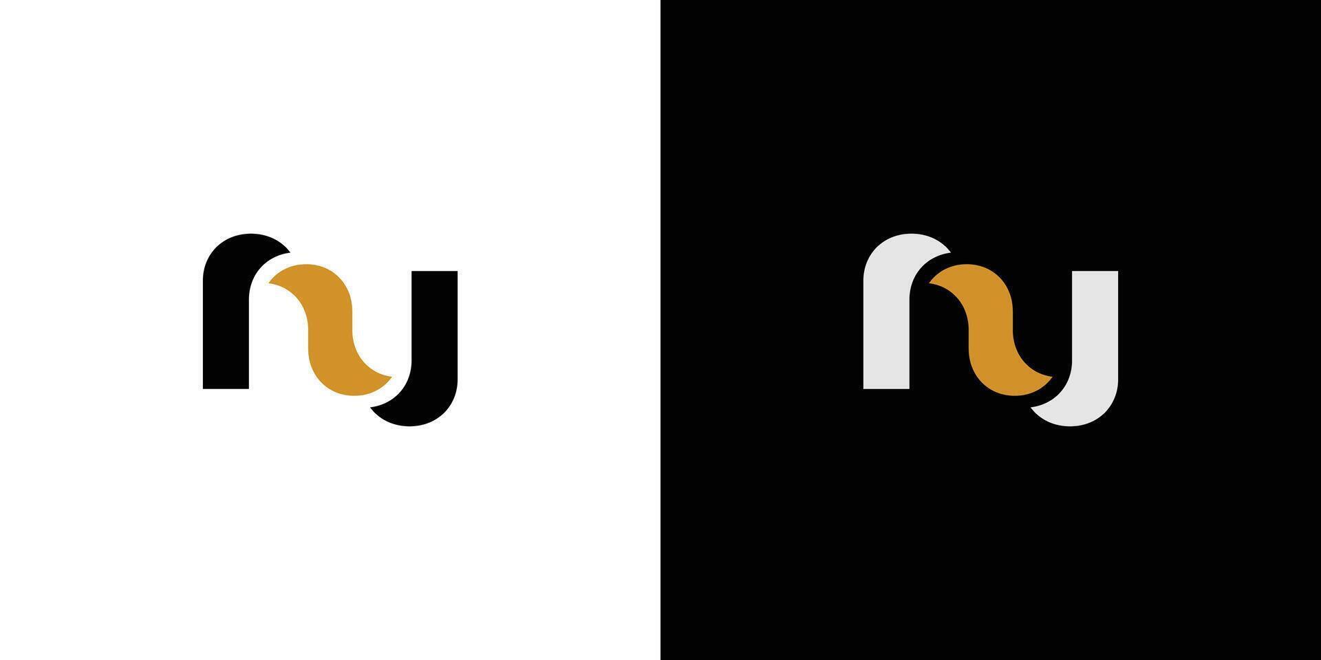 Unique and modern letter N logo design vector