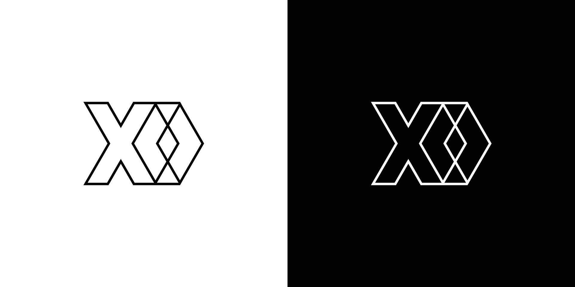 Modern and sophisticated initial XO logo design vector