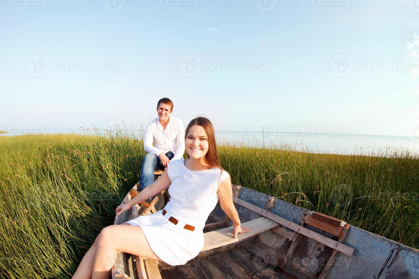 Young happy couple in love photo