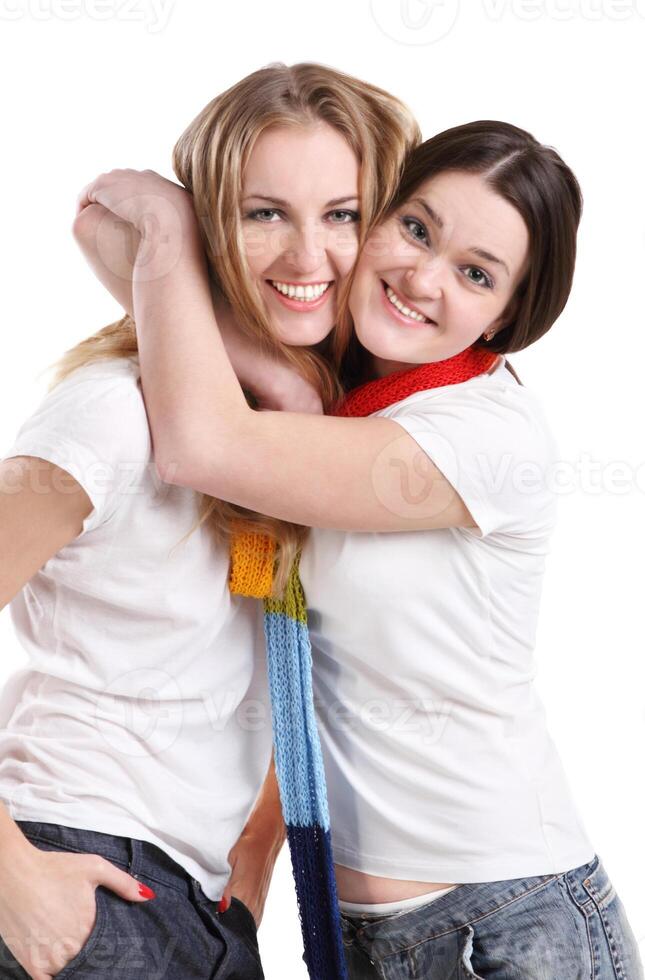 Happy smiling friends photo