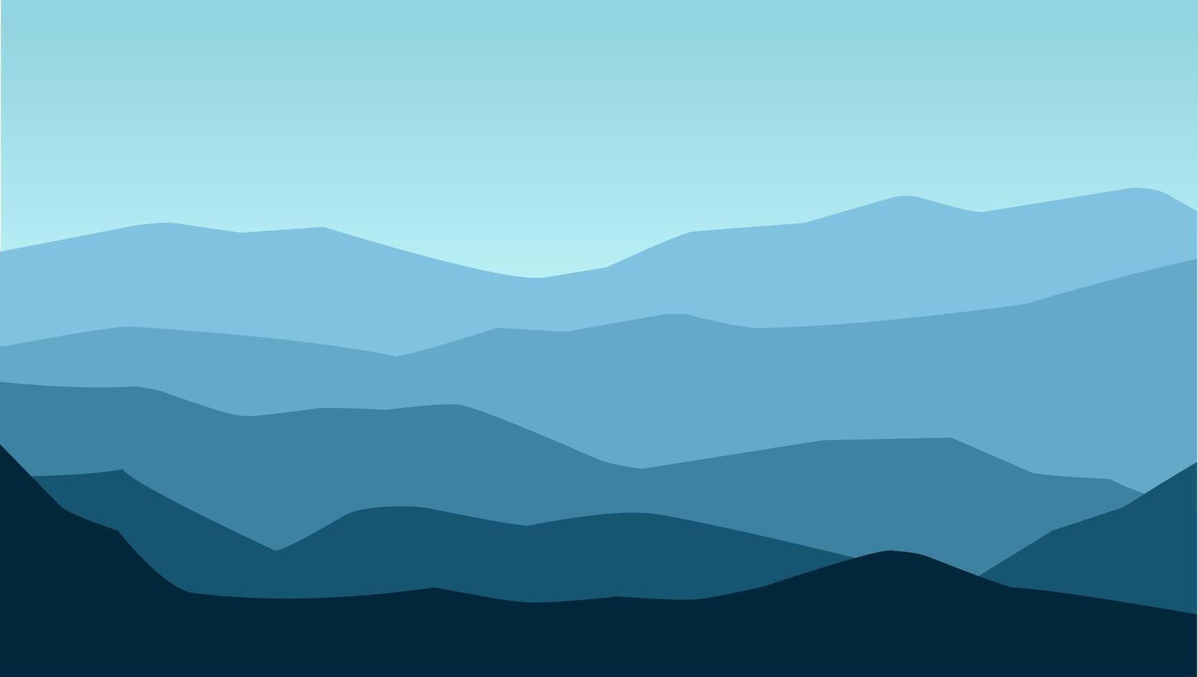 Landscape illustration of mountain ridge vector