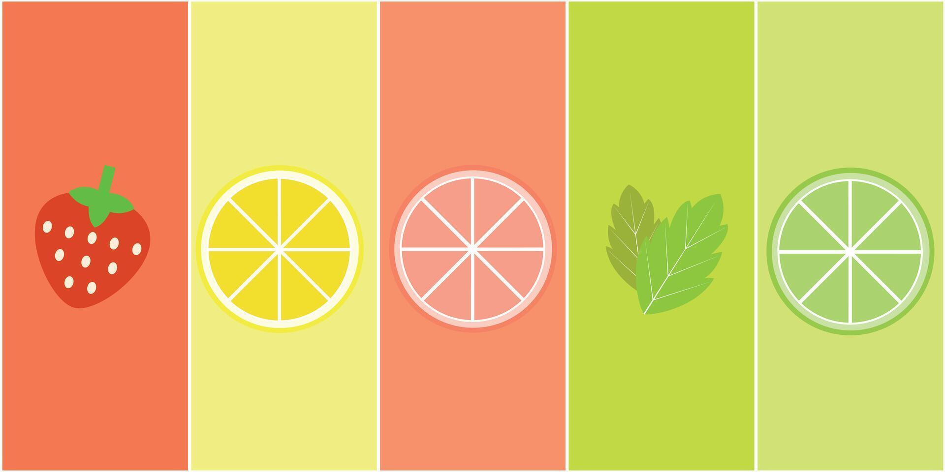 Fruit mint lime lemon or grape juice sticker flavor icon. Fruit logo label vitamin droplet vector
