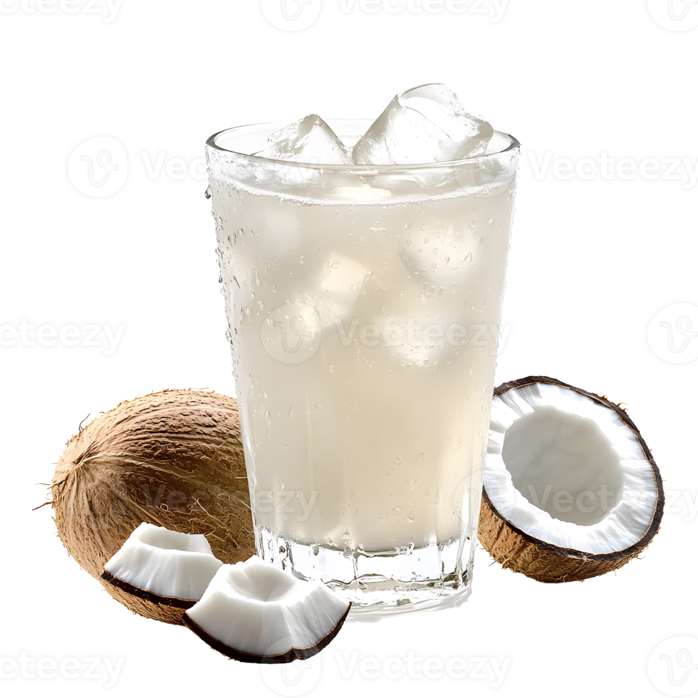 Coconut Drink Isolated on Transparent Background png
