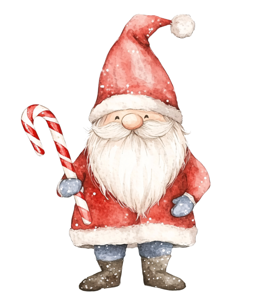 Papa Noel claus acuarela clipart png