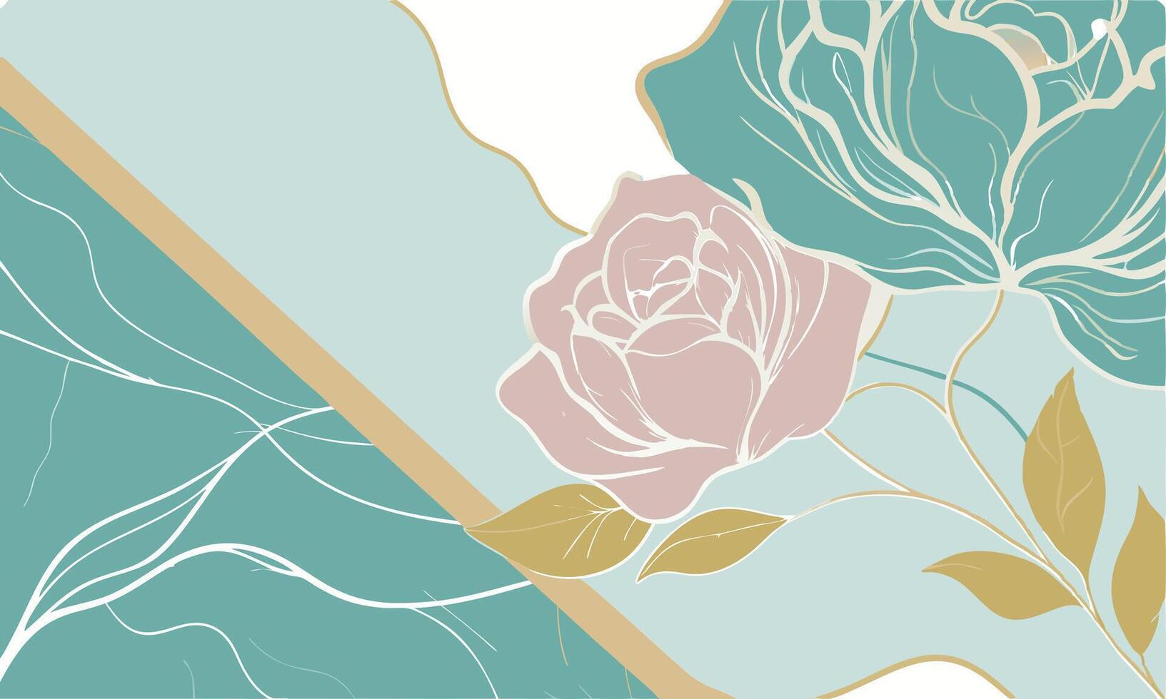 Elegant Hand Drawn Floral Background vector