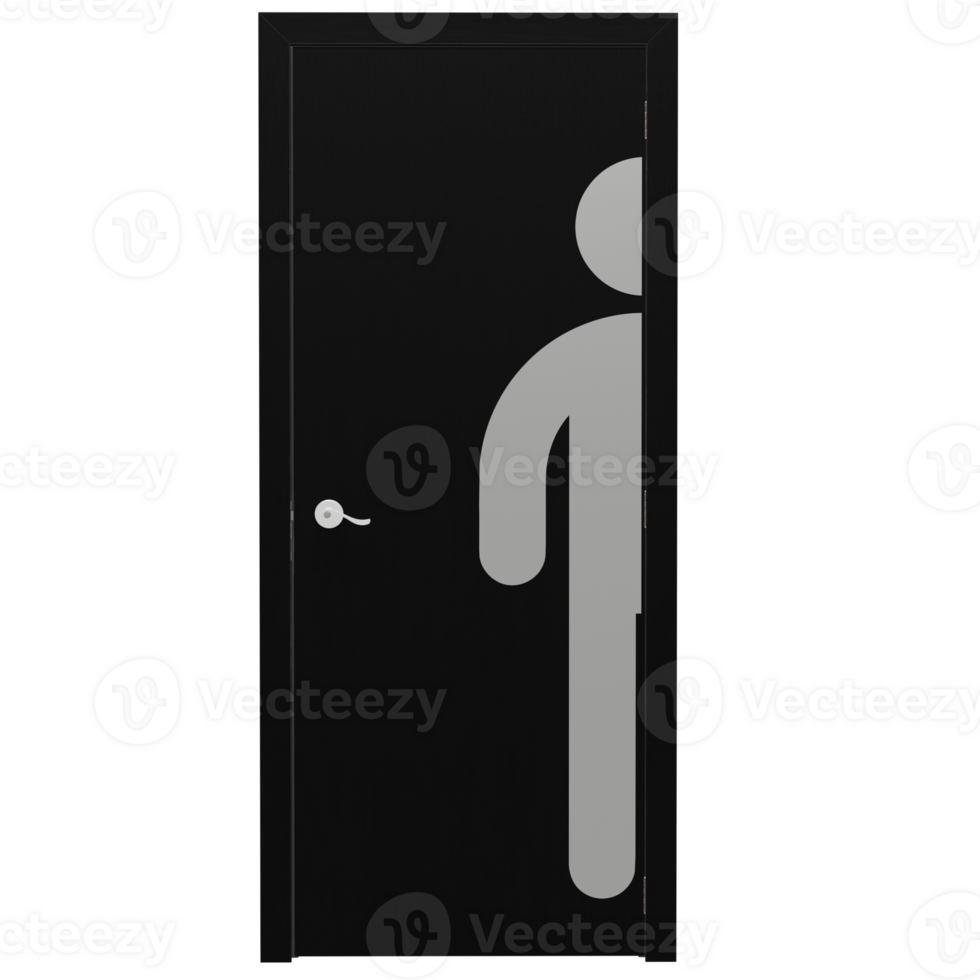 A door with a man standing in front of it png