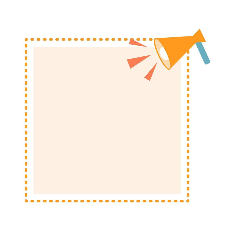 Advertisement Banner with Megaphone vector