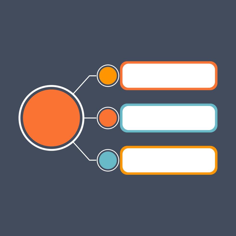 Infographic template with three circles and a circle vector