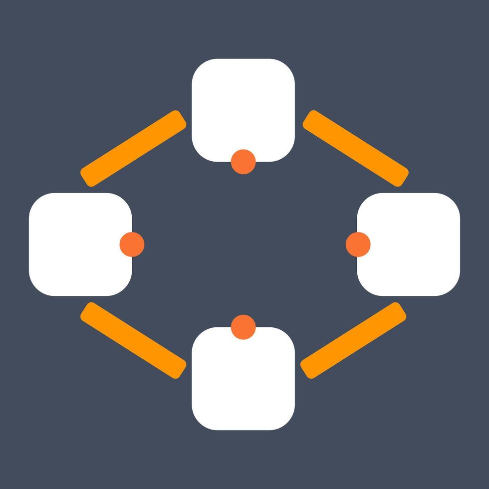 A group of four squares with orange dots vector