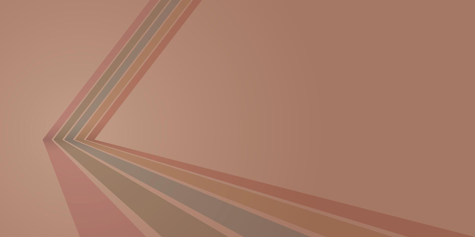 Abstract 1970's style pastel stripes frame on mocha mousse background with blank space. vector