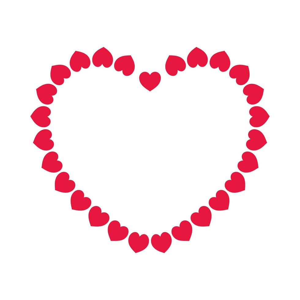 Happy Valentine's day text inside heart shape design illustration vector