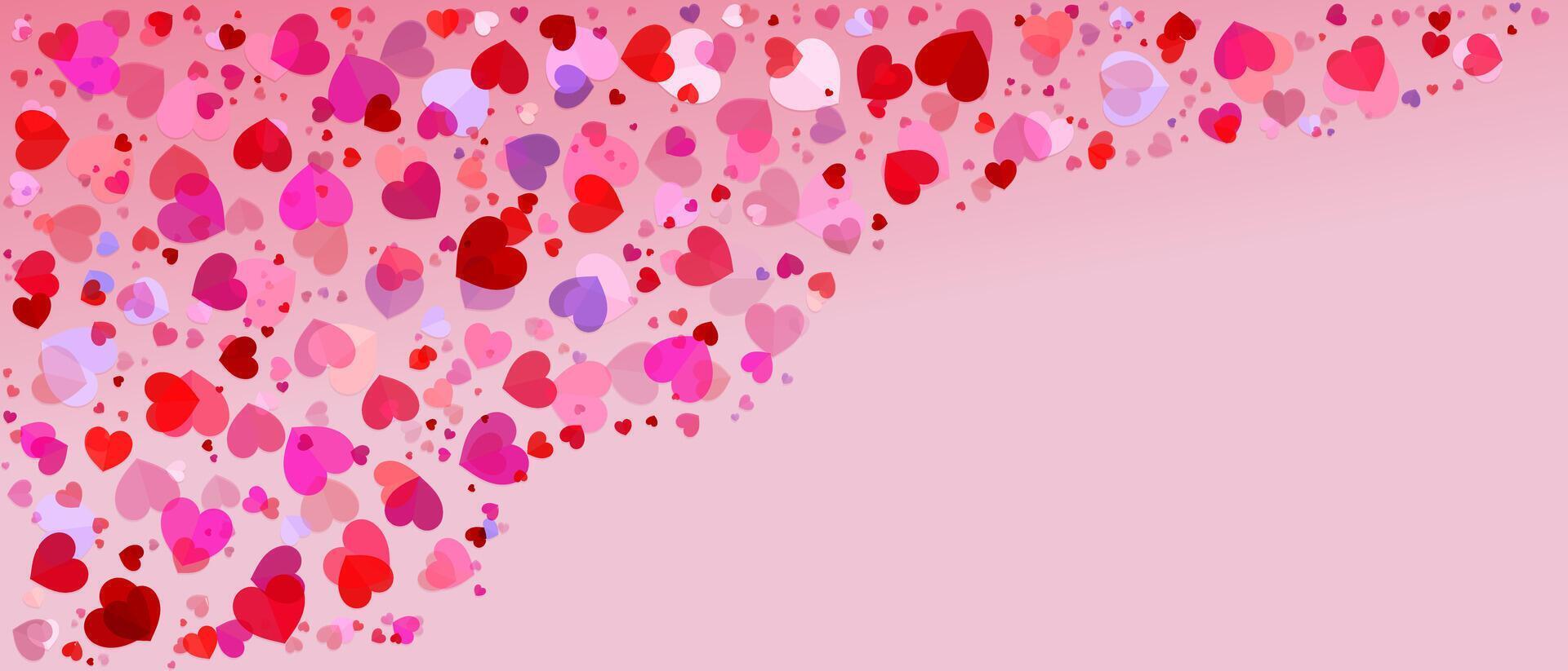 Happy Valentine Day with hearts pattern. illustration vector