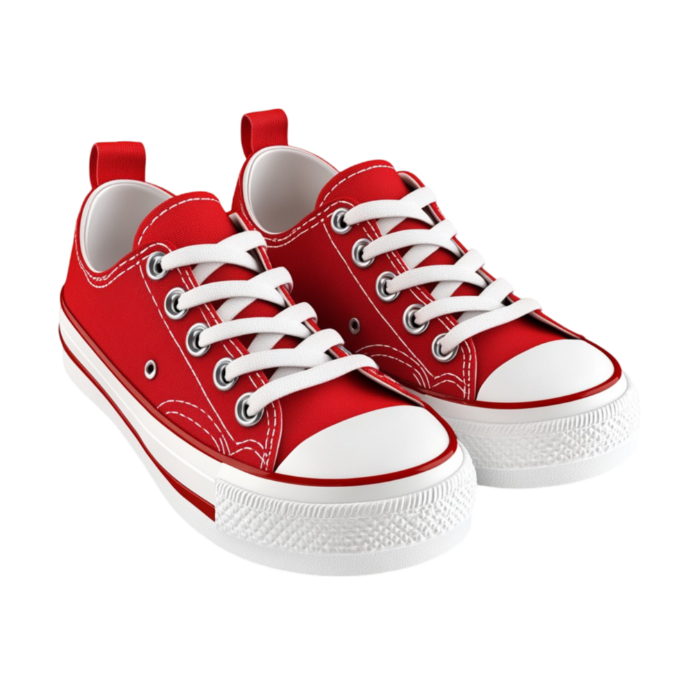Red Sneakers with Laces png