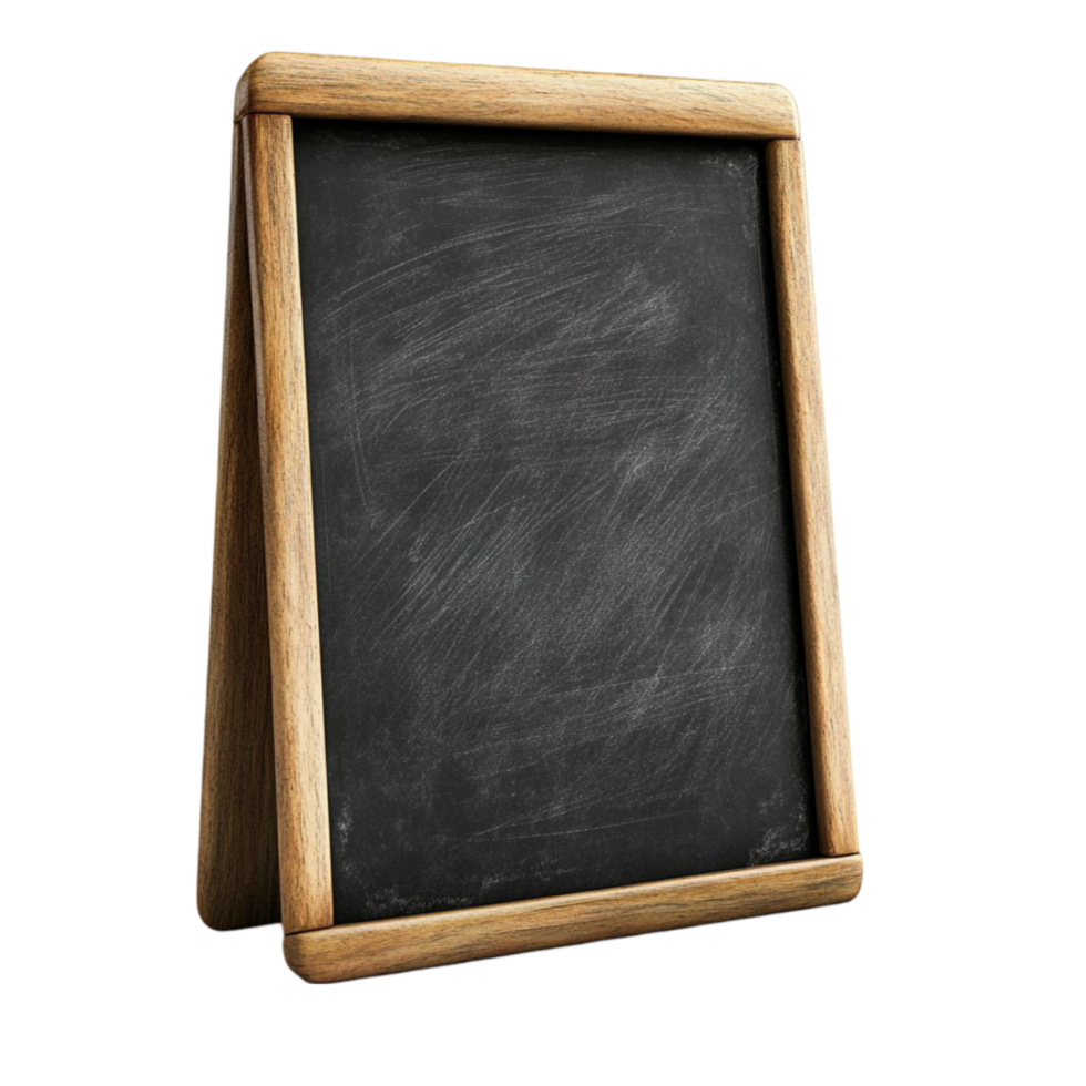 Rustic Chalkboard on Wooden Stand png