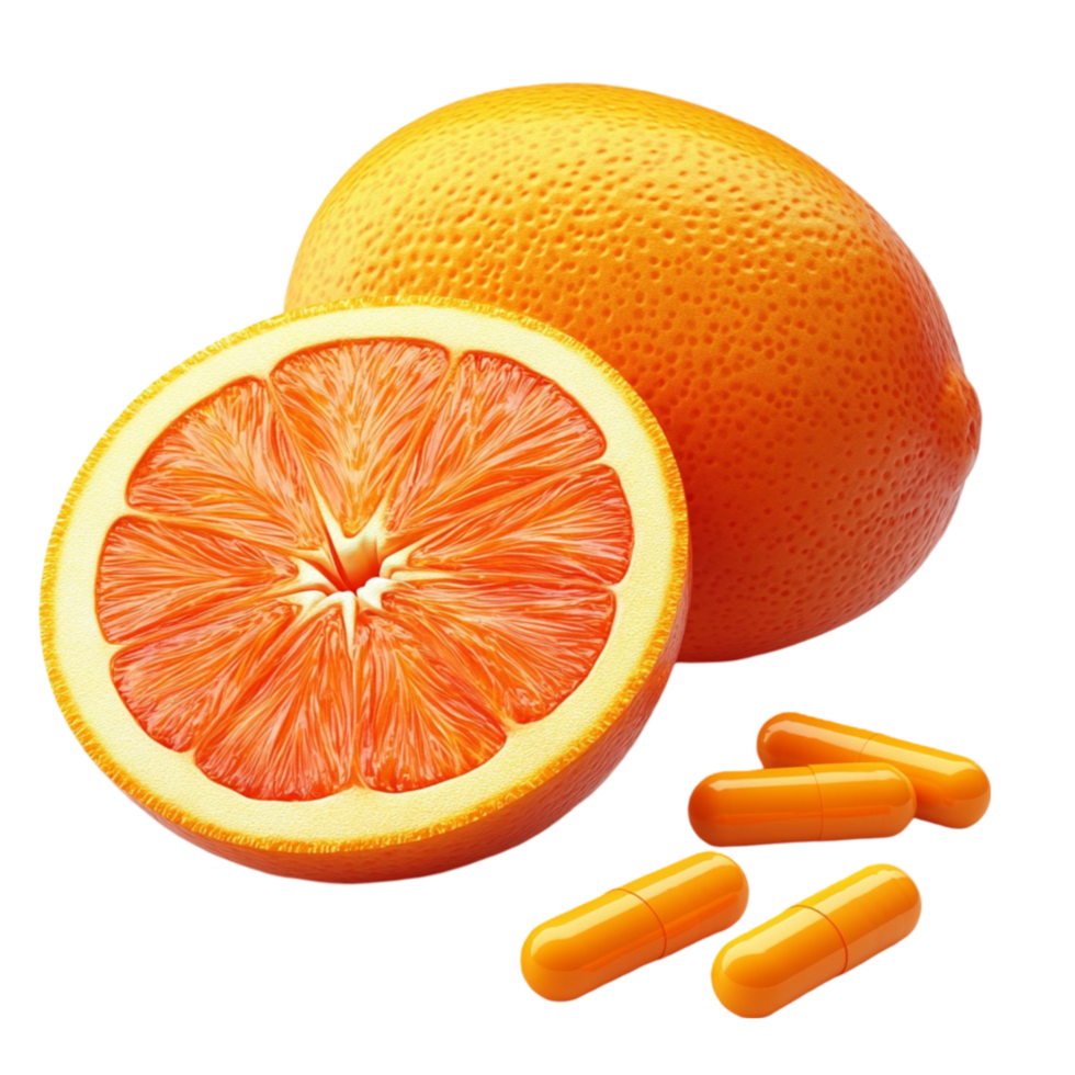 Whole and Sliced Oranges png