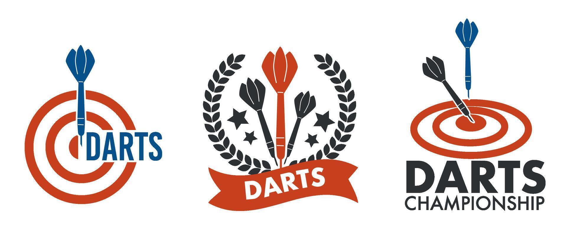 Competitive Darts Logo Set vector