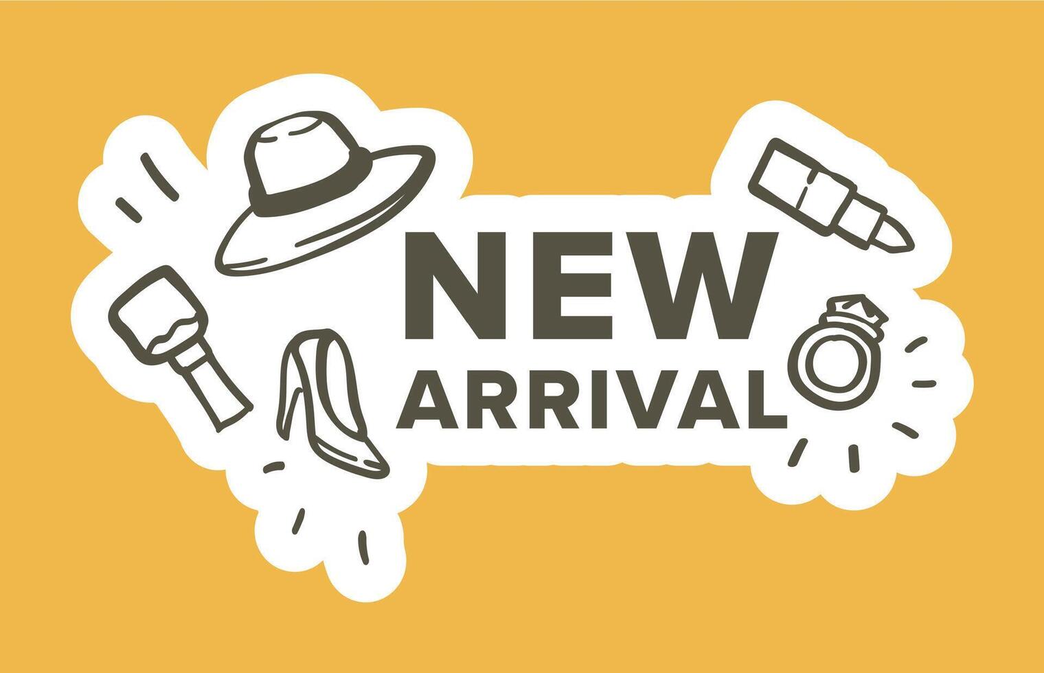 New Arrival Fashion Promo Sticker vector
