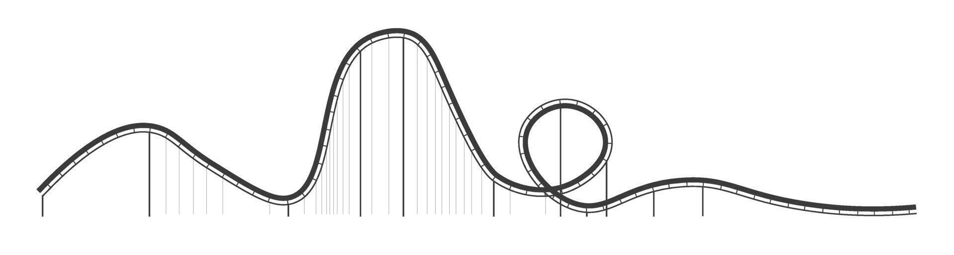 Roller Coaster Ride Line vector