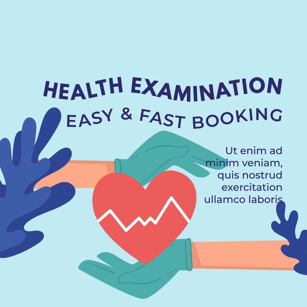 Fast Booking Health Examination Graphic vector
