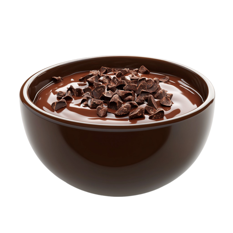 Bowl of Chocolate Pudding png
