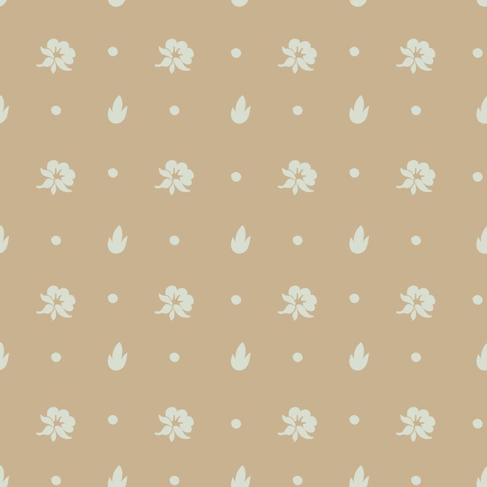 Retro floral background print with meadow flowers vector