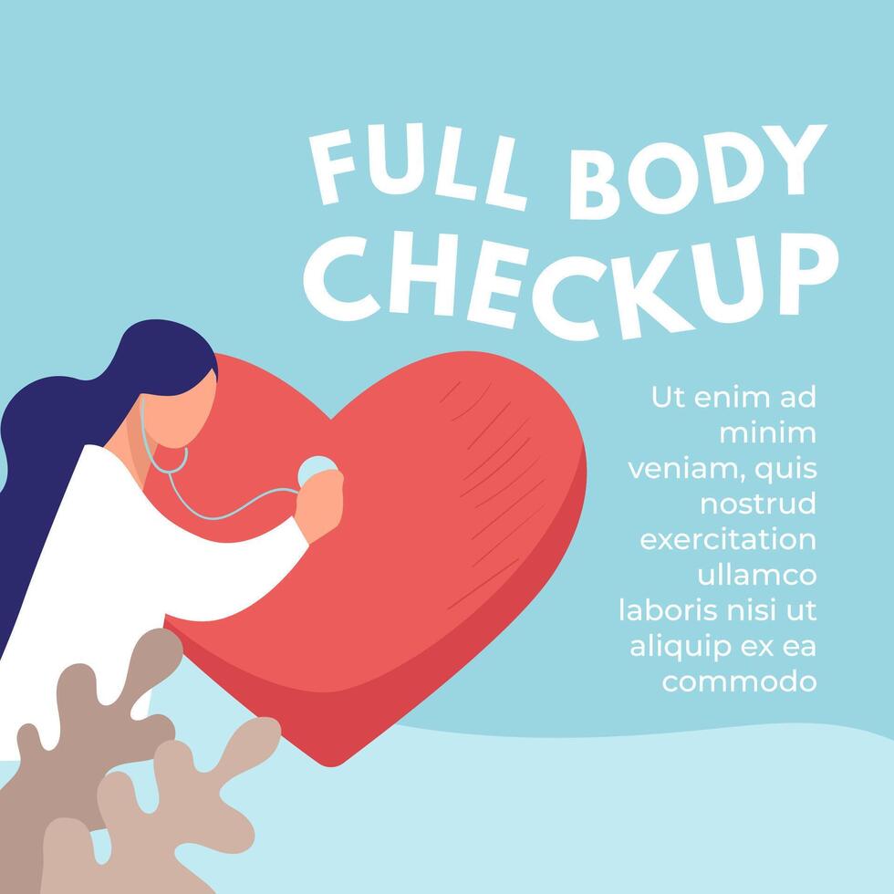 Doctor Heart Checkup Illustration vector