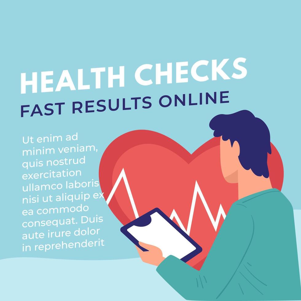 Online Health Checkup Results vector