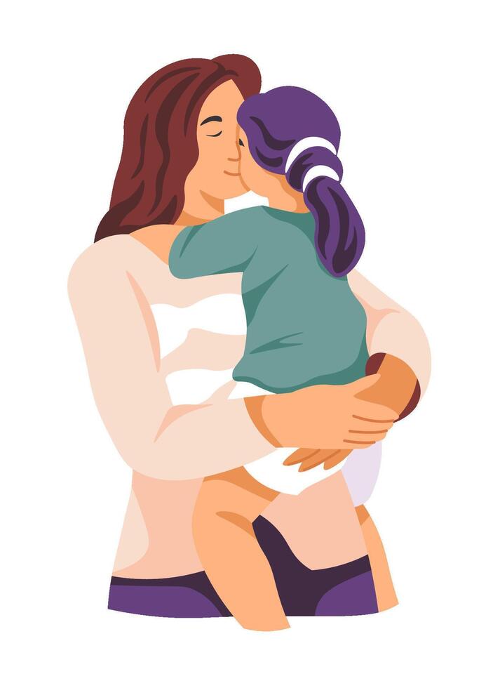 Bonding Moment of Motherhood vector