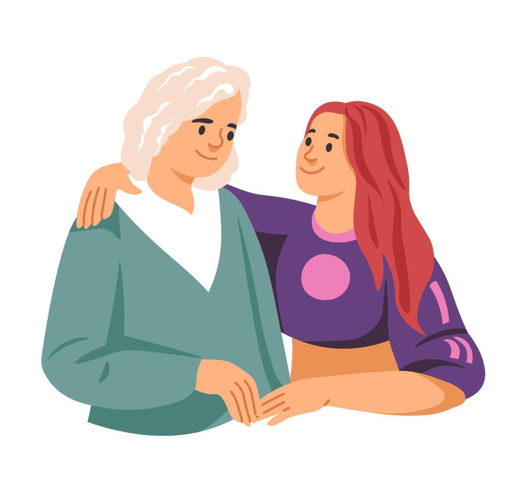 Generational Love and Smiles vector