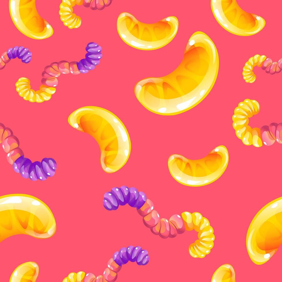 Vibrant Candy and Gummies Pattern vector
