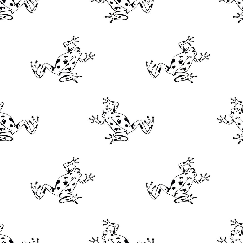Leaping Frogs Seamless Pattern vector