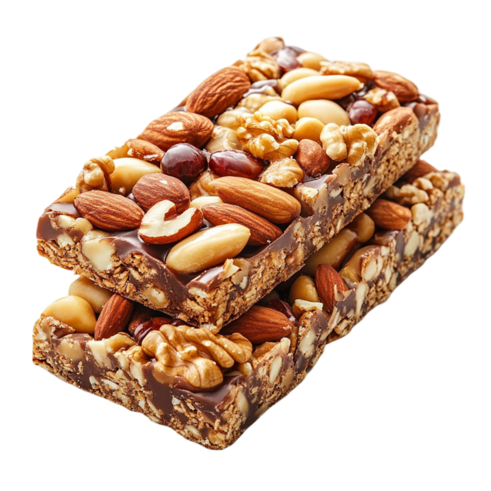 nut bar with nuts and chocolate png
