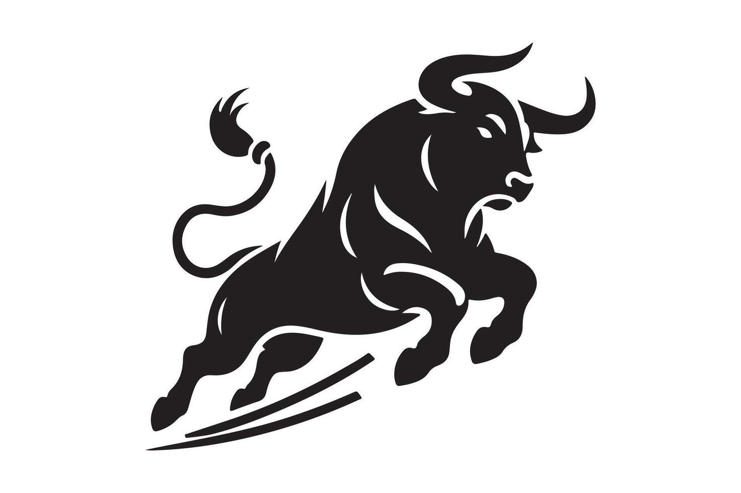 Bull Silhouette Icon vector